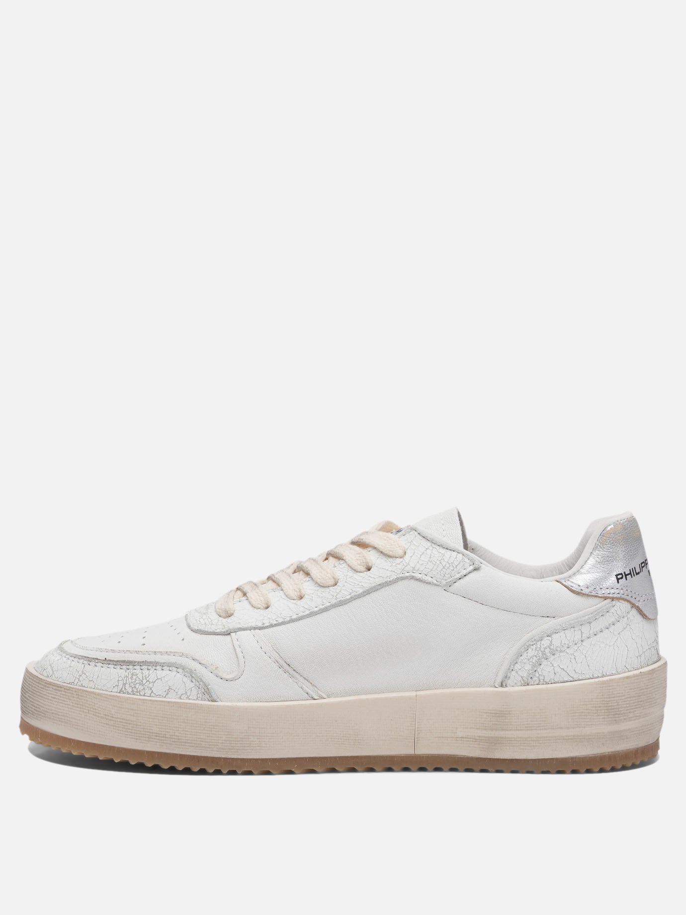 Sneaker basse 80% sheep leather 10% calf leather 10% goat leather - 100% poliurethane thermoplastic  Bianco - Philippe Model Paris Donna | PDP | VIETTI Online Store | thumbnail_3