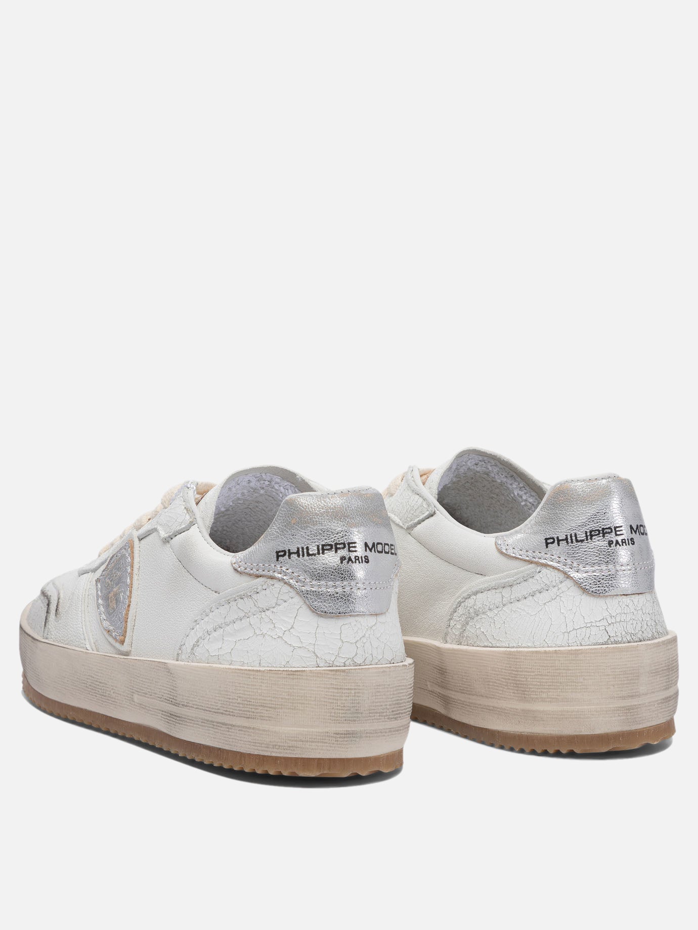 Sneaker basse 80% sheep leather 10% calf leather 10% goat leather - 100% poliurethane thermoplastic  Bianco - Philippe Model Paris Donna | PDP | VIETTI Online Store | thumbnail_4
