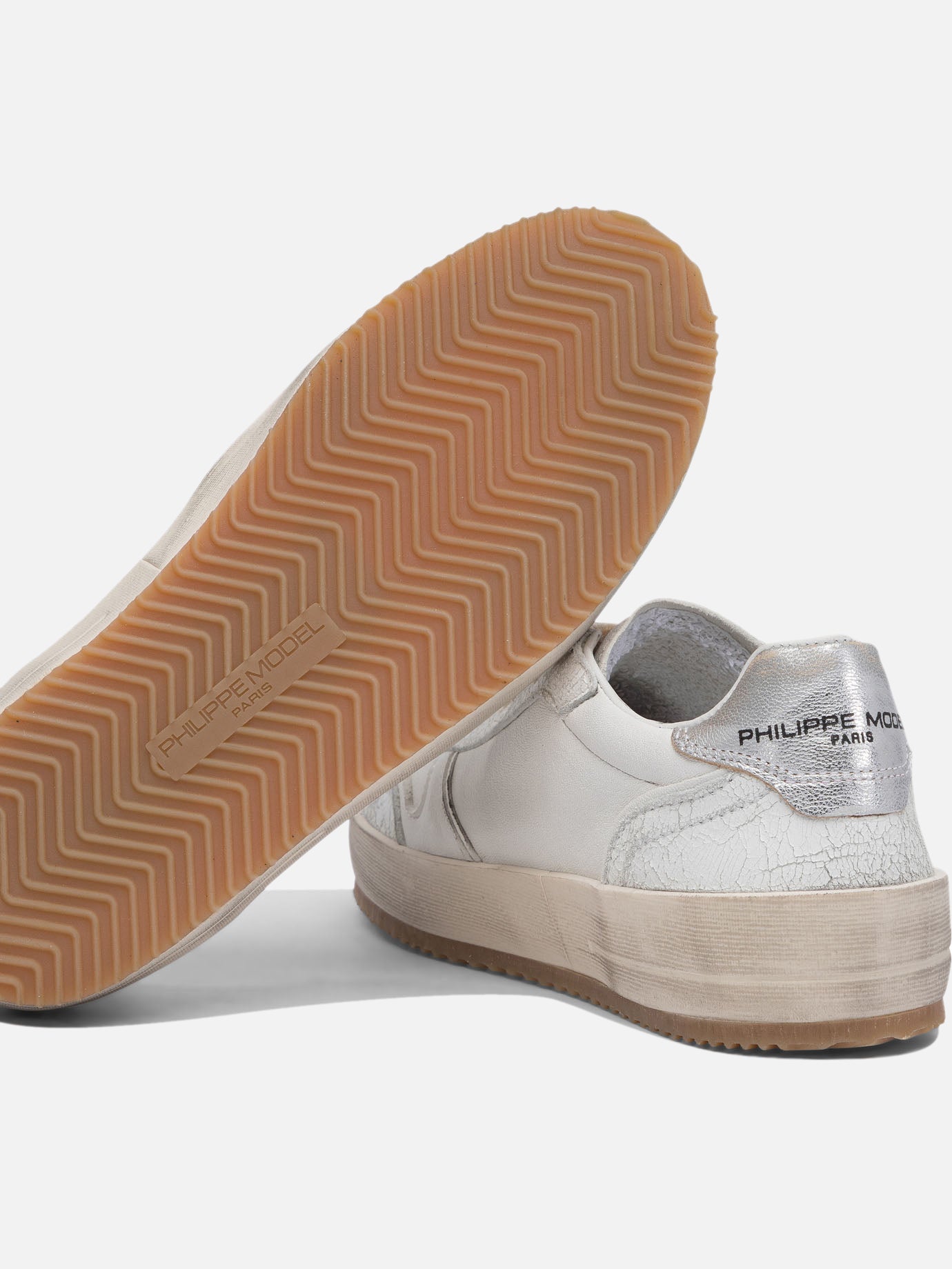 Sneaker basse 80% sheep leather 10% calf leather 10% goat leather - 100% poliurethane thermoplastic  Bianco - Philippe Model Paris Donna | PDP | VIETTI Online Store | thumbnail_5