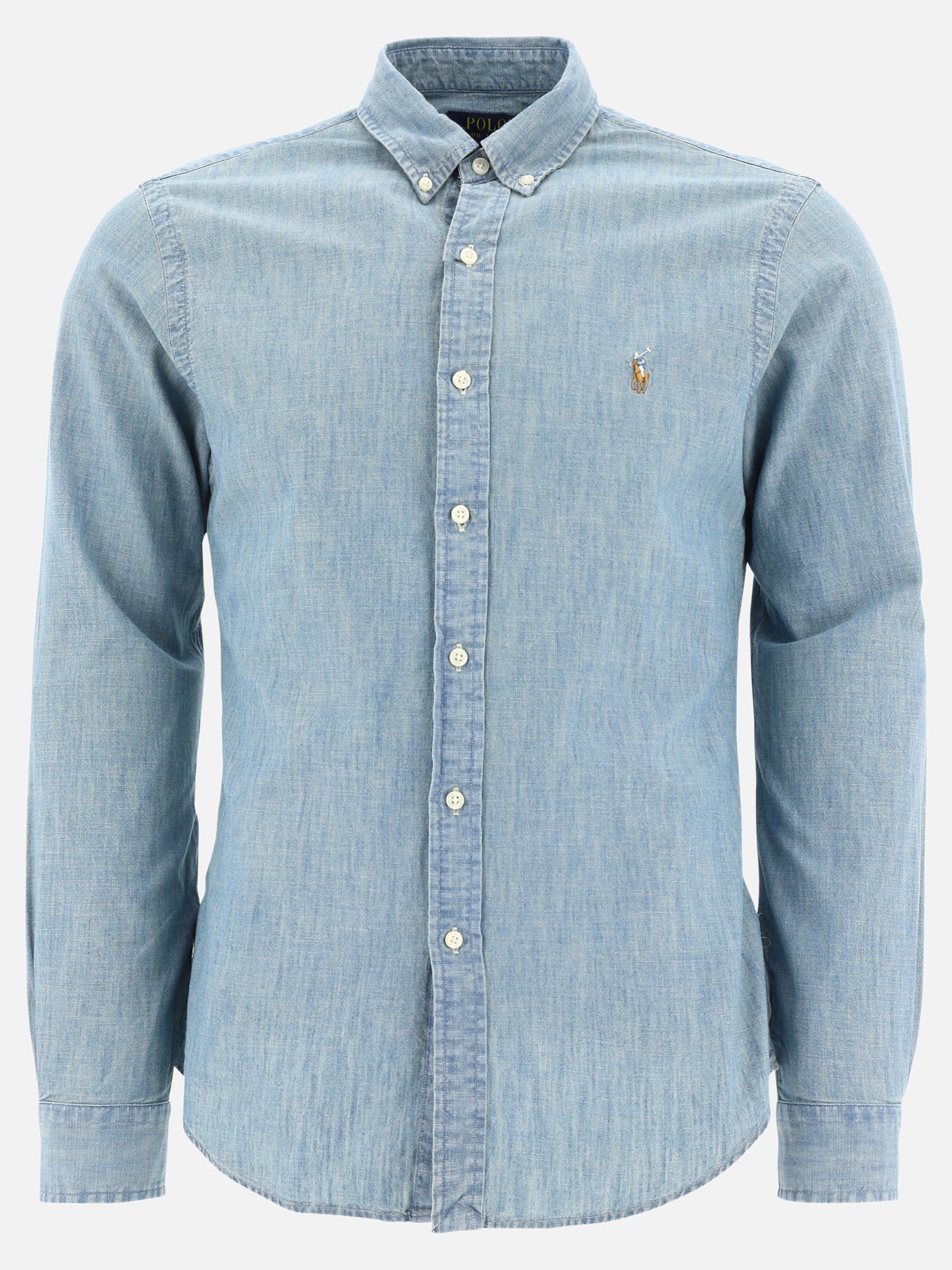 Polo Ralph Lauren Camicia in chambray slim-fit 10446741_M Light blue thumbnail_1