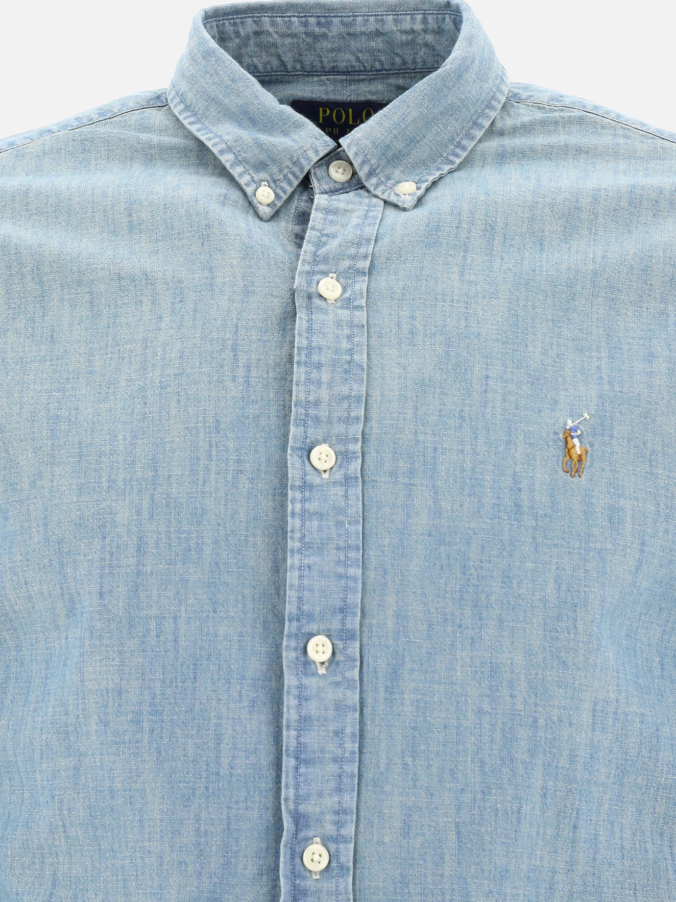 Polo Ralph Lauren Camicia in chambray slim-fit 10446741_M Light blue thumbnail_3