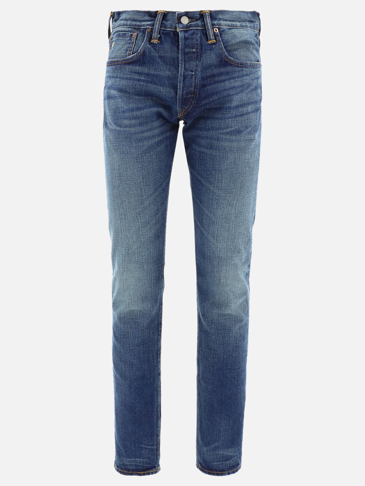 Straight-leg jeans Solid colour  Blue - RRL by Ralph Lauren Men | PDP | VIETTI Online Store | thumbnail