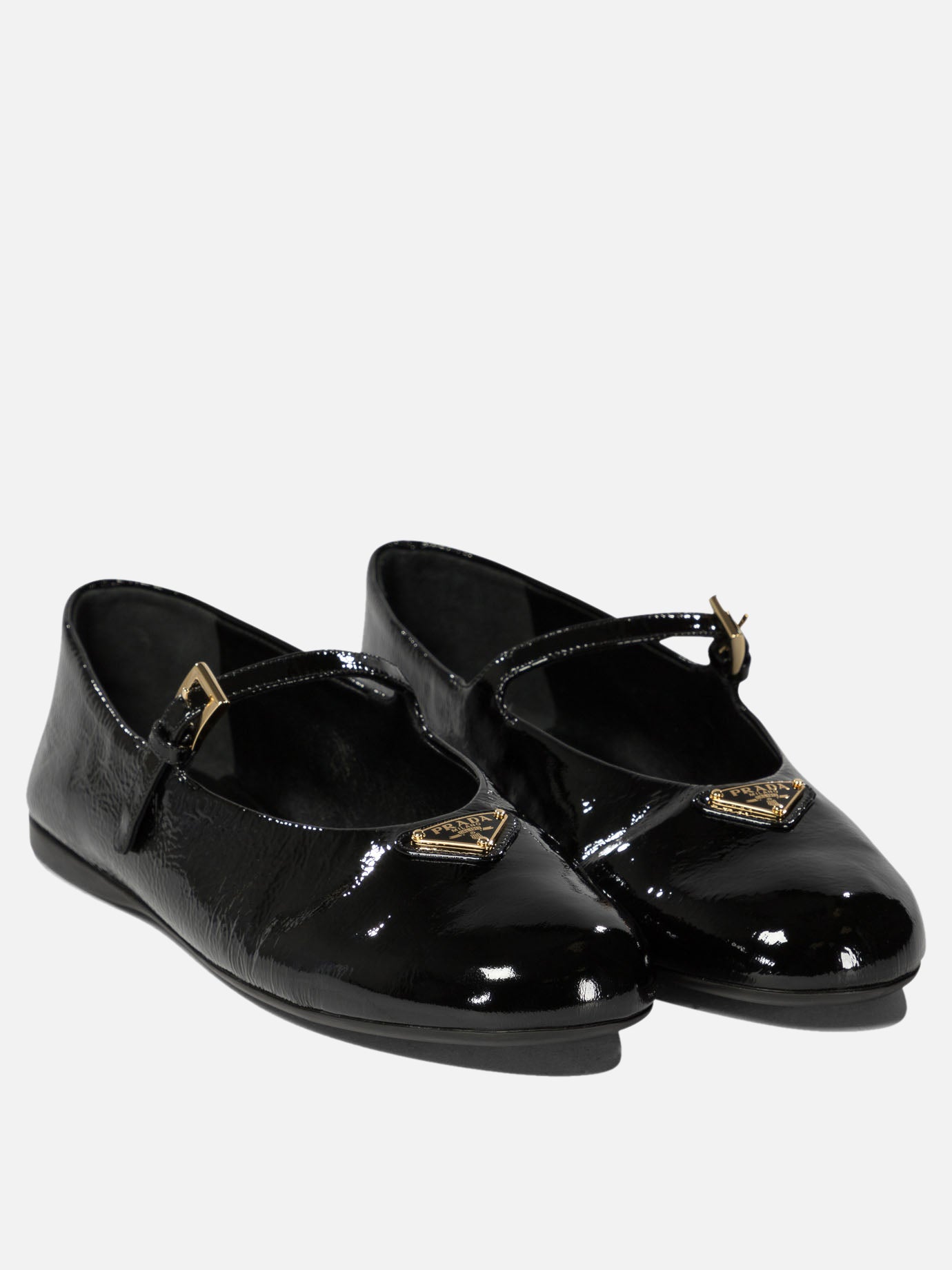 Prada Patent leather ballet flats Black