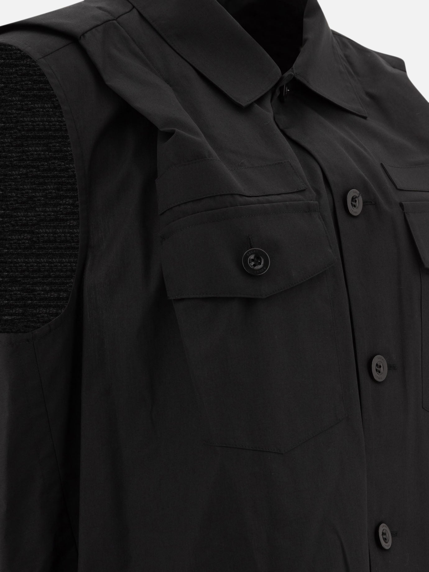 Sacai Shirt dress Black