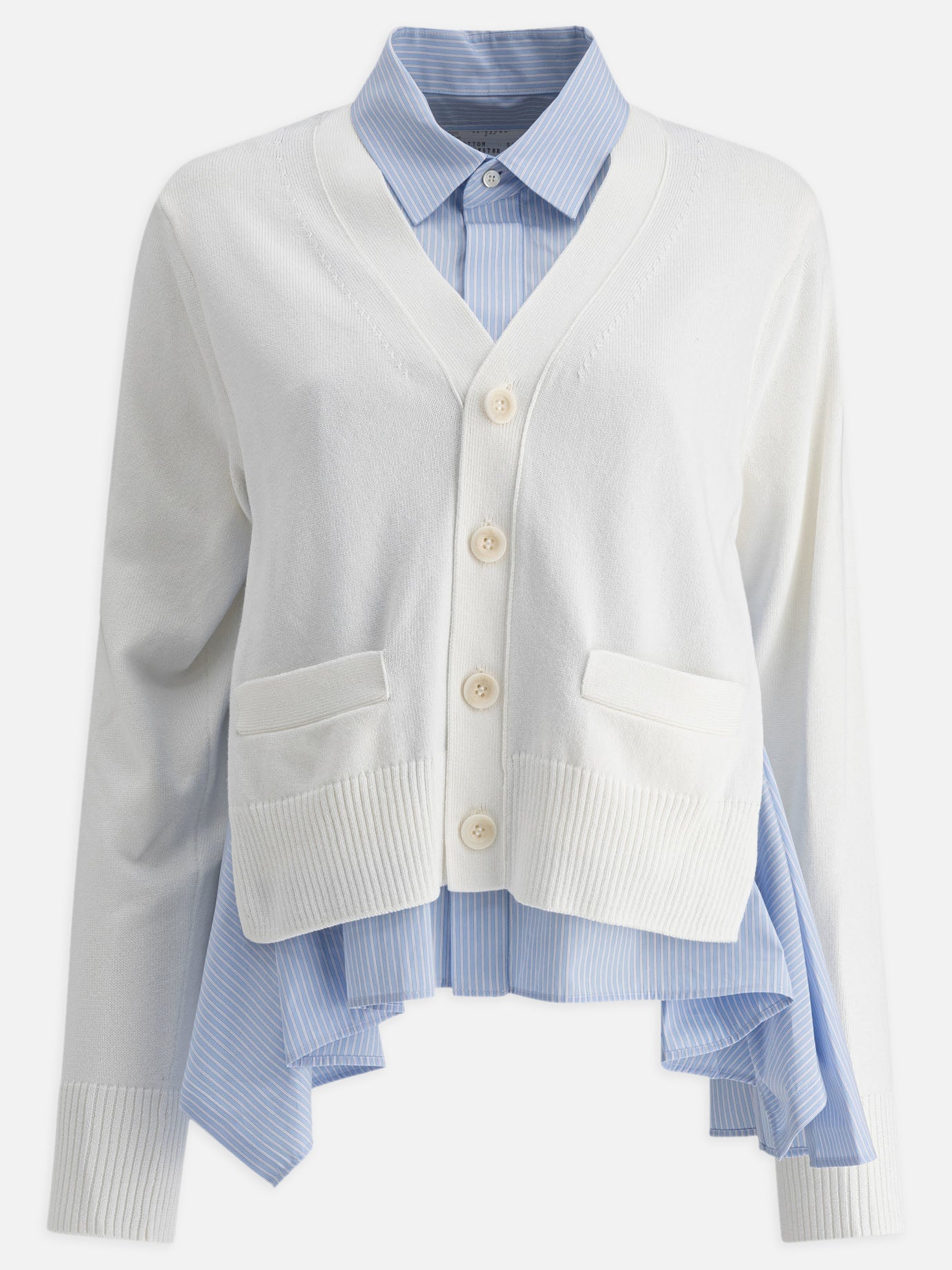 Cardigan Striped  Bianco - Sacai Donna | PDP | VIETTI Online Store | Zoom-Modal
