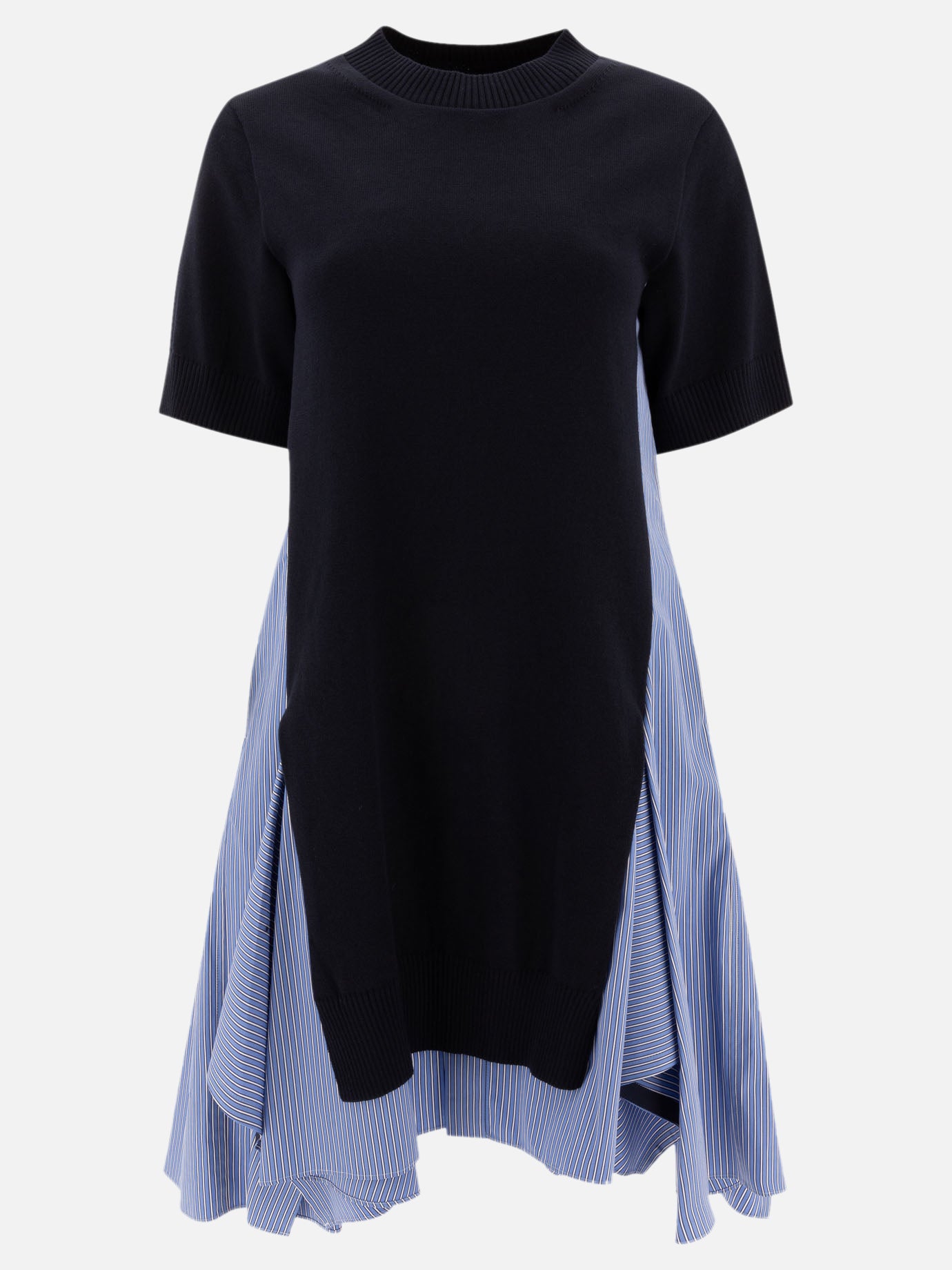 Sacai Abito in cotone e maglia 19507299_1 Blue thumbnail_1