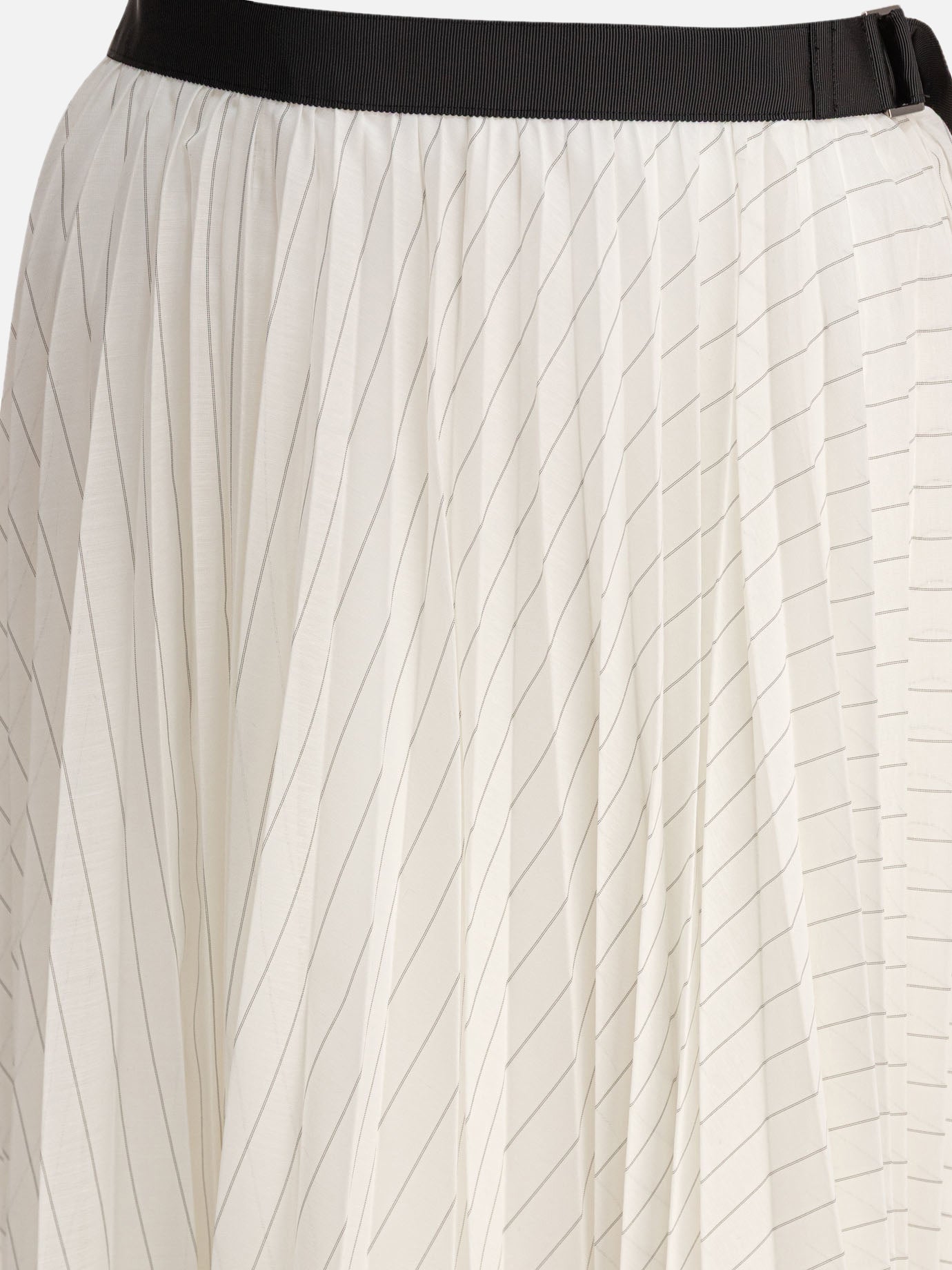 Sacai Gonna plissettata 18048640_2 White thumbnail_3
