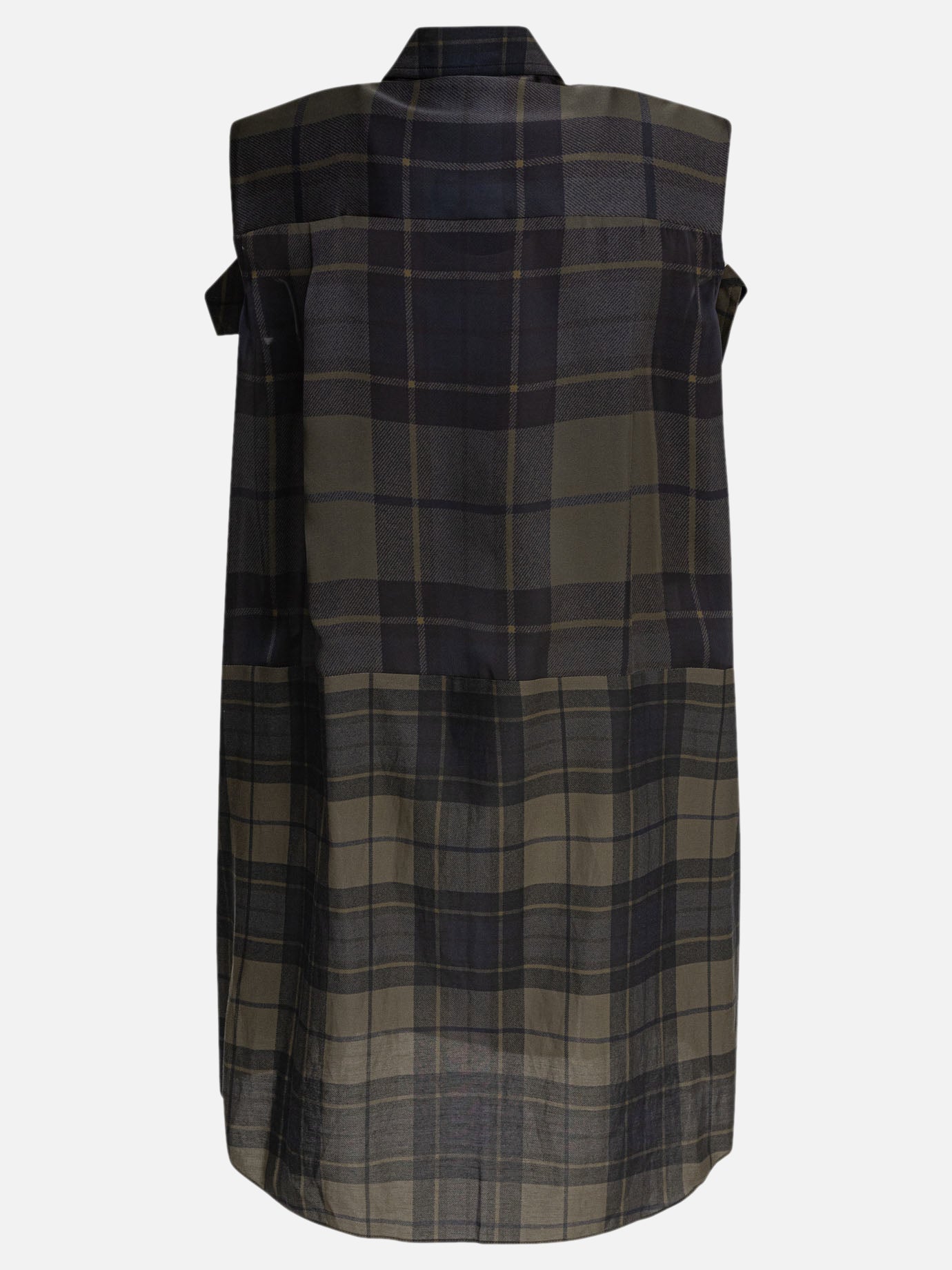 Sacai Abito con stampa scozzese 15298046_1 Grey thumbnail_2