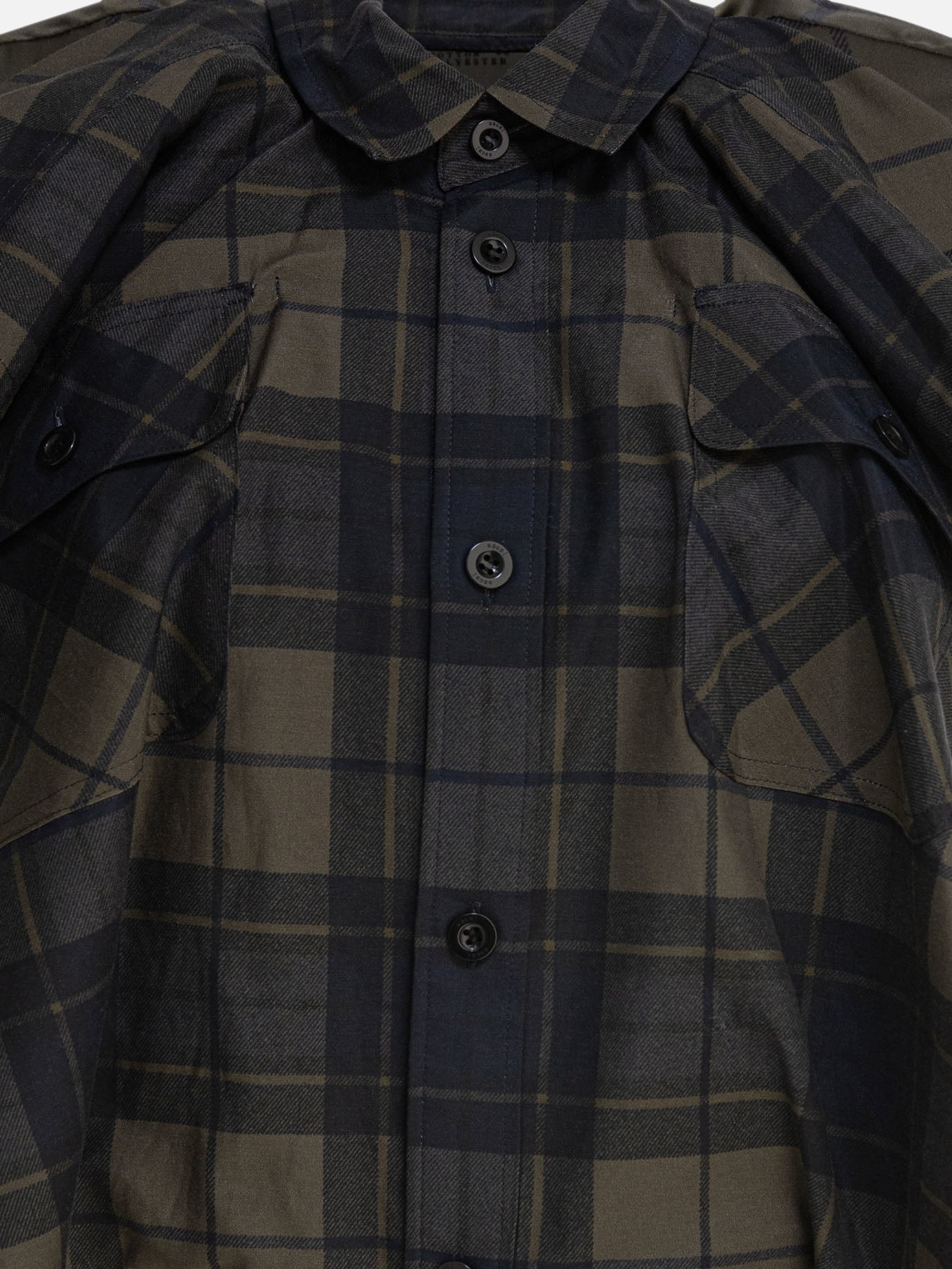 Sacai Abito con stampa scozzese 15298046_1 Grey thumbnail_3