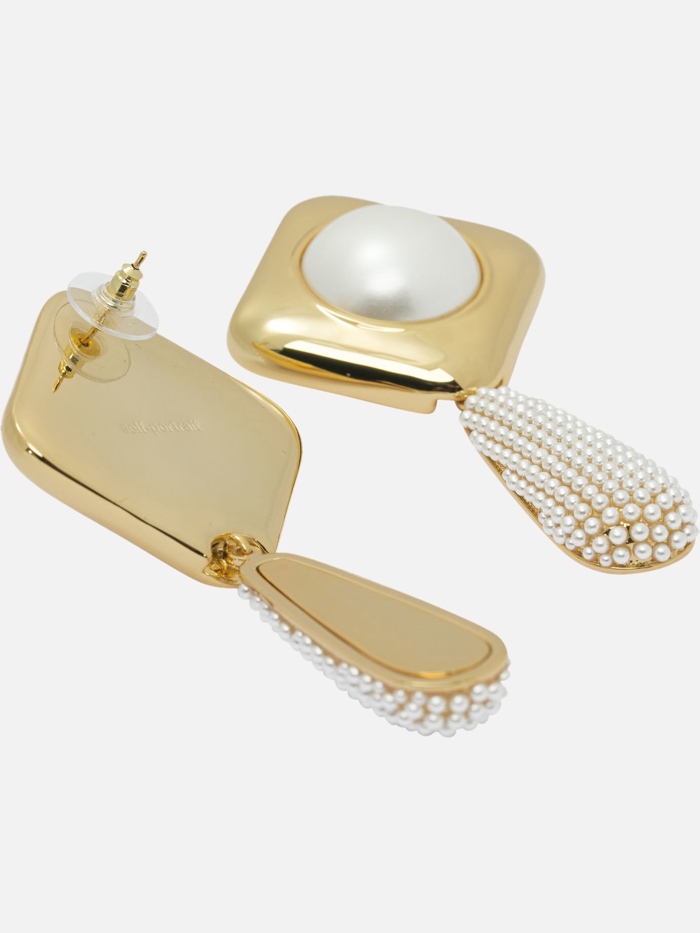 Orecchini 80% brass 20% stainless steel - 100% faux pearl  Oro - Self-portrait Donna | PDP | VIETTI Online Store | thumbnail_2