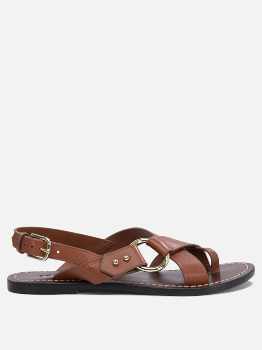 Sandali bassi 100% leather - 100% leather  Marrone - Soeur Donna | PDP | VIETTI Online Store 
