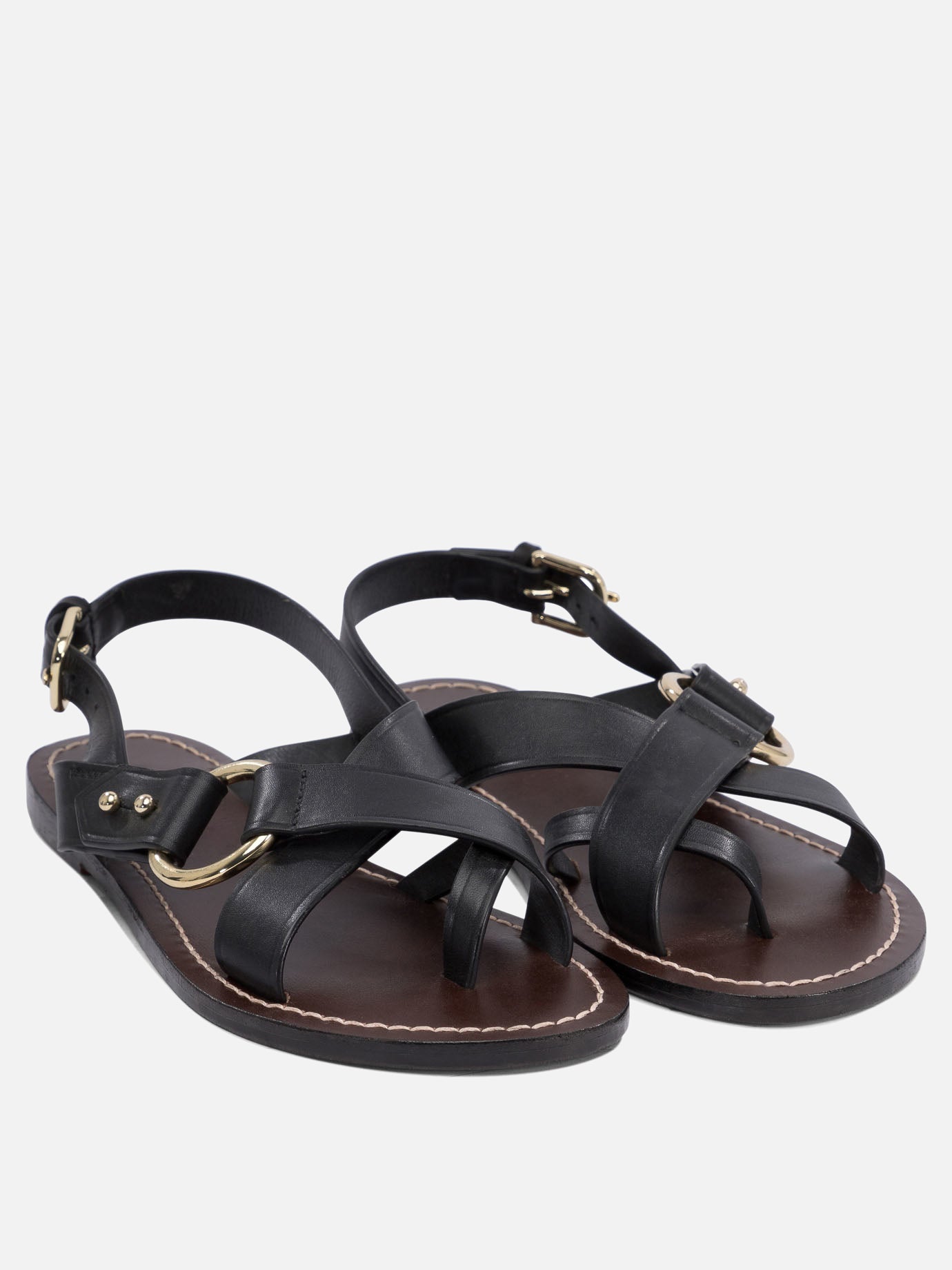 Flat sandals 100% leather - 100% leather  Black - Soeur Women | PDP | VIETTI Online Store | Zoom-Modal_2
