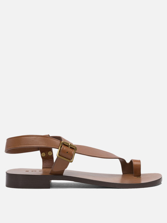 Sandali bassi 100% bovine leather - 100% leather  Marrone - Soeur Donna | PDP | VIETTI Online Store 
