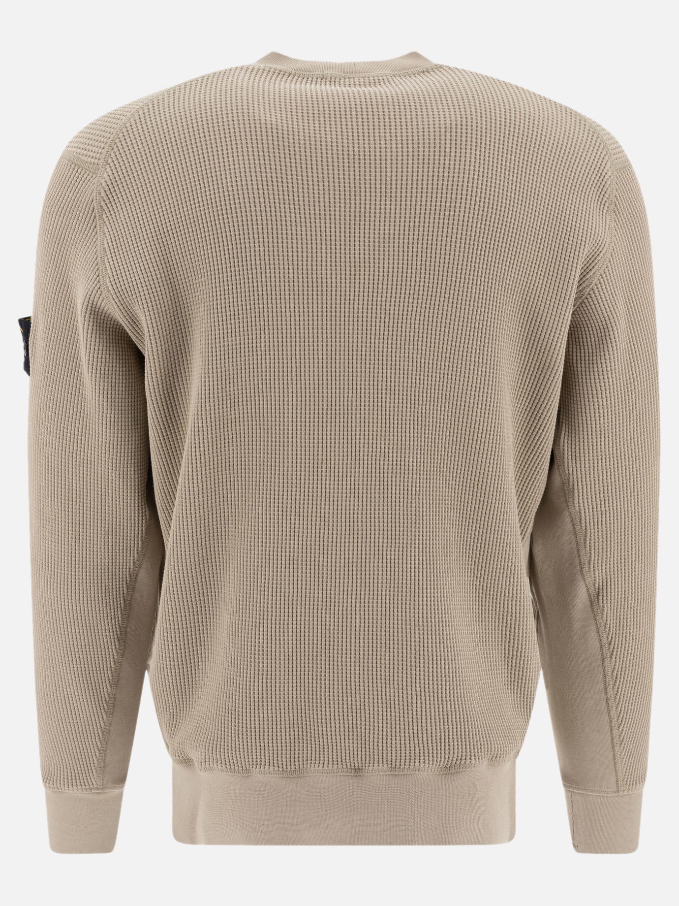 Stone Island Felpa girocollo in cotone felpato 16095127_L Beige thumbnail_2