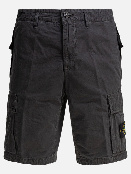 Stone Island "Old" effect cargo bermuda shorts 20215898_31 Grey 1