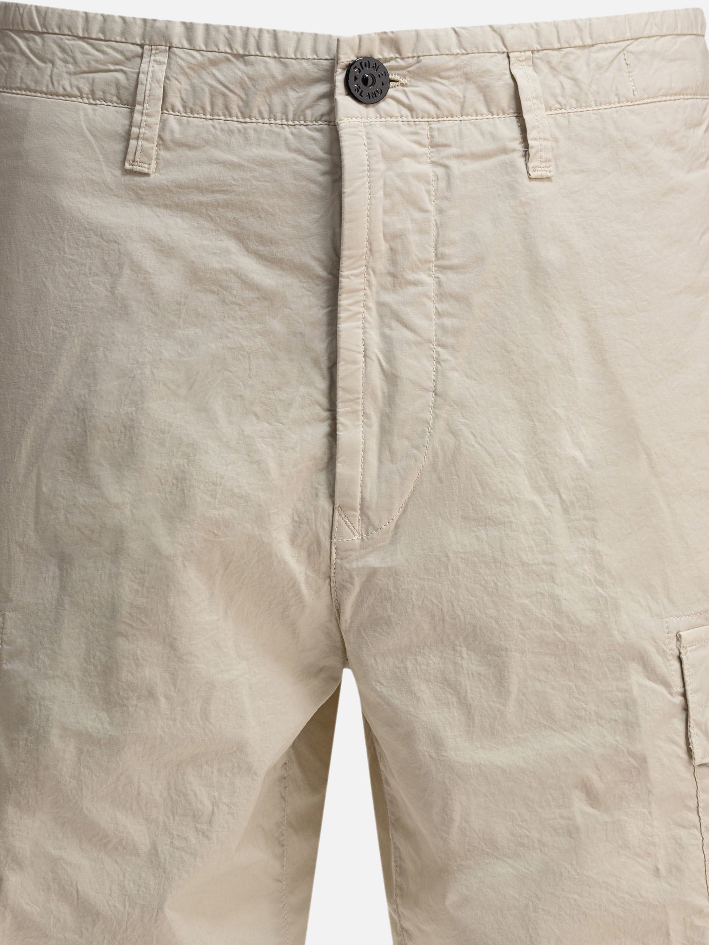 Cargo shorts Solid colour  Beige - Stone Island Men | PDP | VIETTI Online Store | thumbnail_3