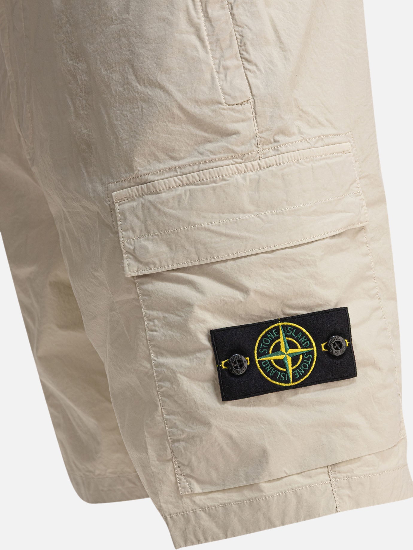 Cargo shorts Solid colour  Beige - Stone Island Men | PDP | VIETTI Online Store | Zoom-Modal_4
