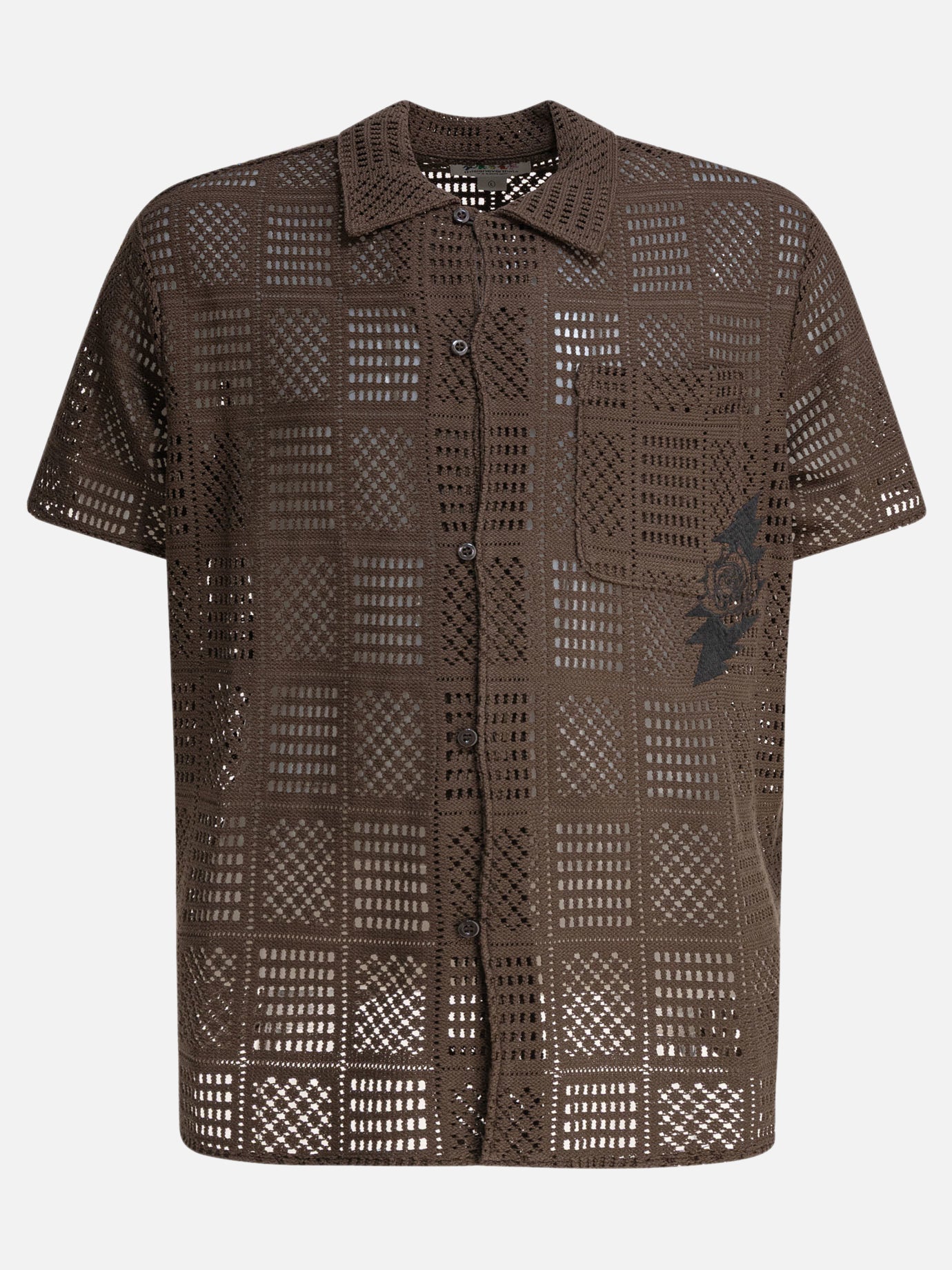 Thisisneverthat® Camicia &quot;GD Lightning Mesh&quot; 19939800_S Brown thumbnail_1