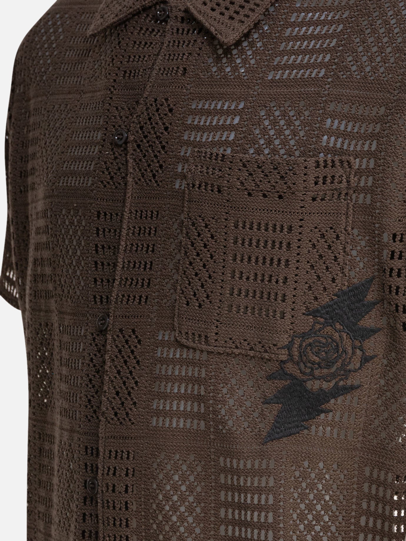 Thisisneverthat® "GD Lightning Mesh" Shirt Brown