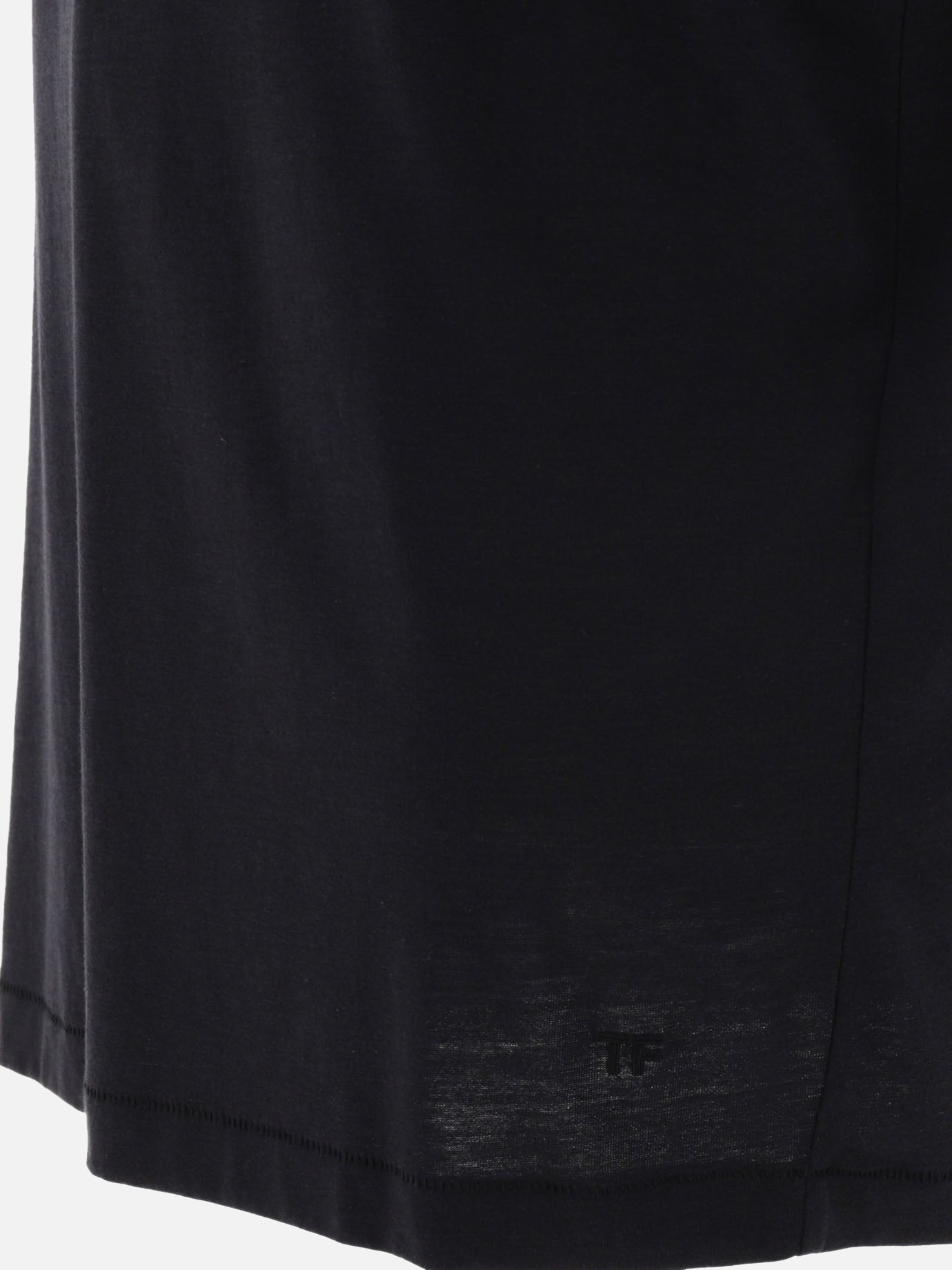 Tom Ford Cotton lyocell T-shirt 11950619_46 Black thumbnail_4