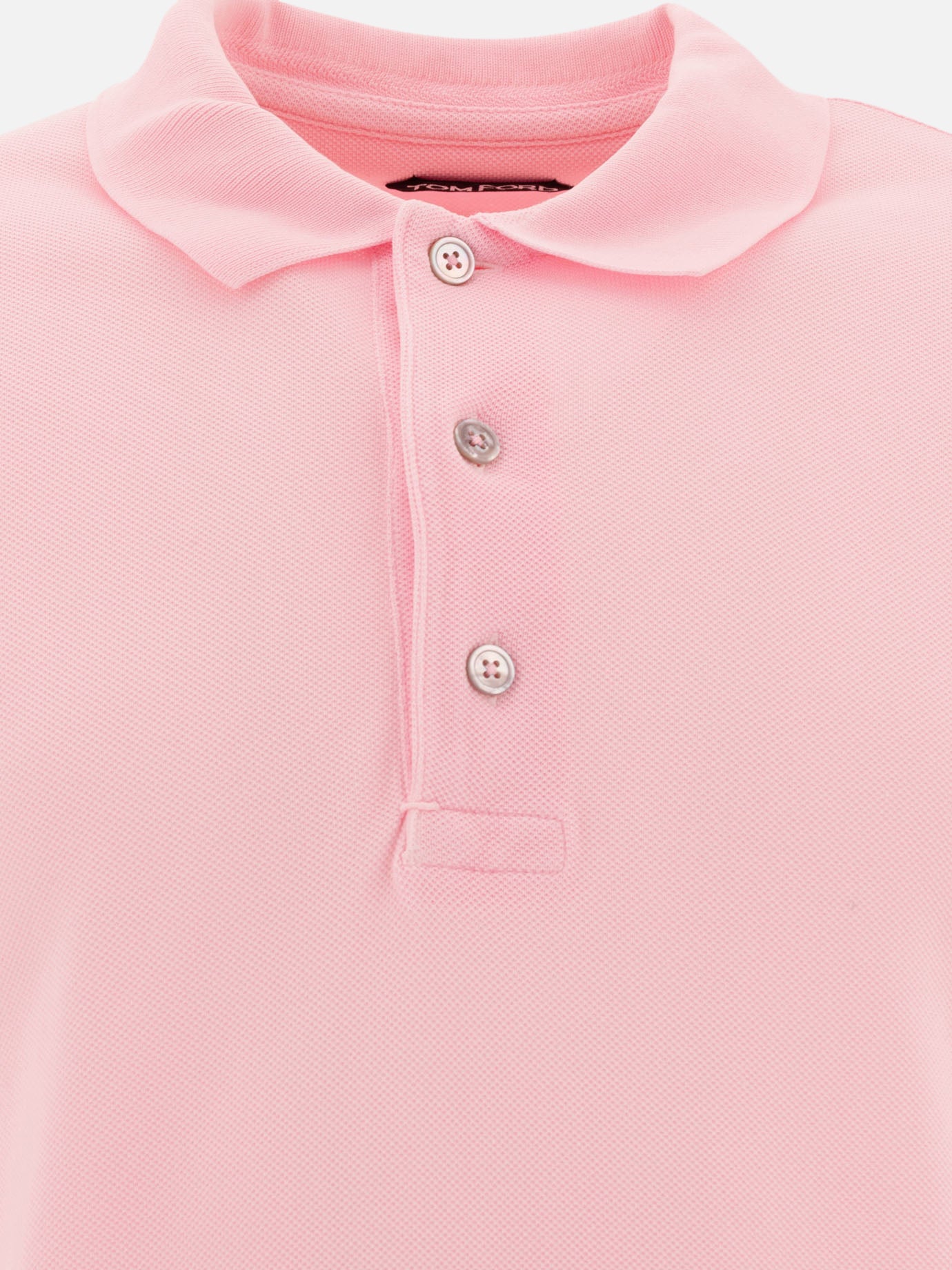 Tom Ford Lyocell pique polo shirt Pink