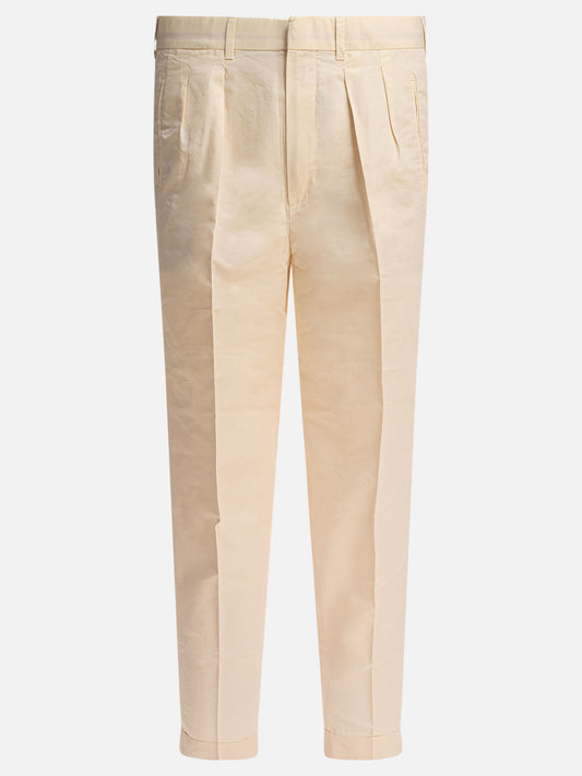 Tom Ford Poplin trousers with double darts 11074331_33 Beige 1