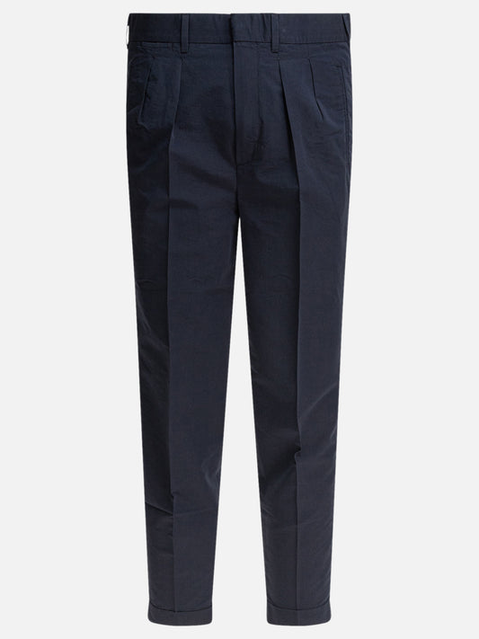 Tom Ford Poplin trousers with double darts 19168811_31 Blue 1