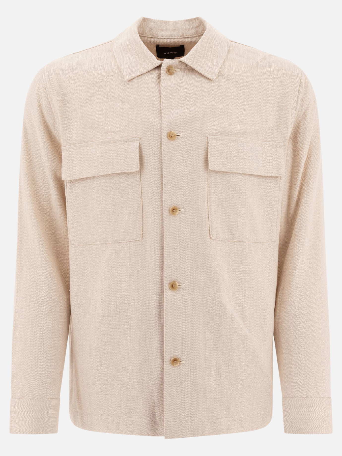 Overshirt jackets Solid colour  Beige - Vince Men | PDP | VIETTI Online Store | Zoom-Modal
