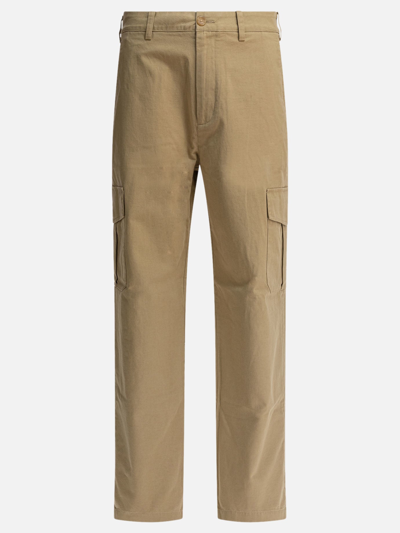 Vince Pantaloni cargo in cotone e lino 10002409_31 Beige thumbnail_1