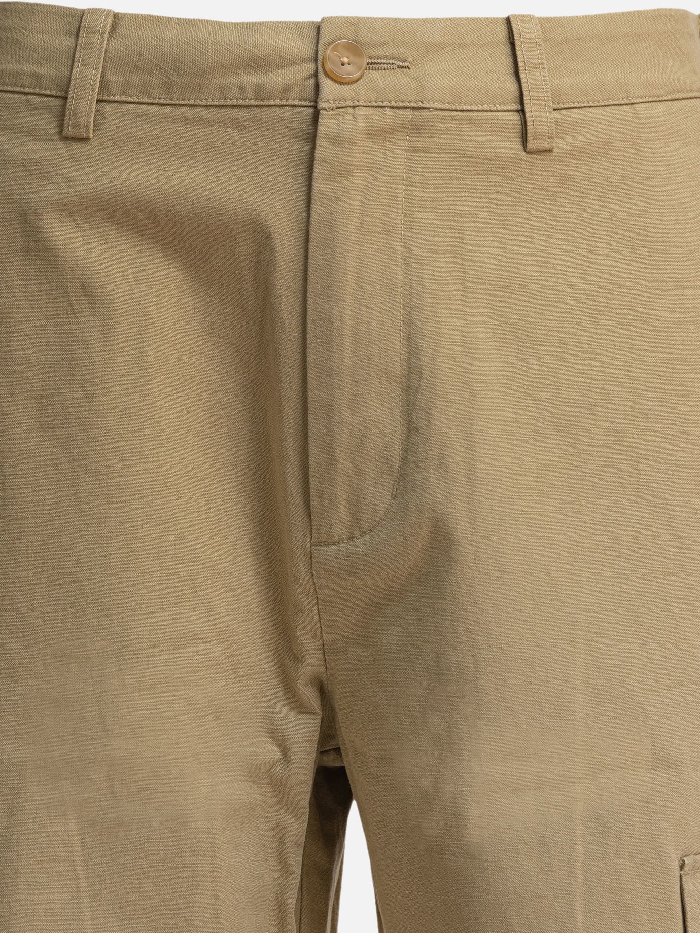 Vince Pantaloni cargo in cotone e lino 10002409_31 Beige thumbnail_3