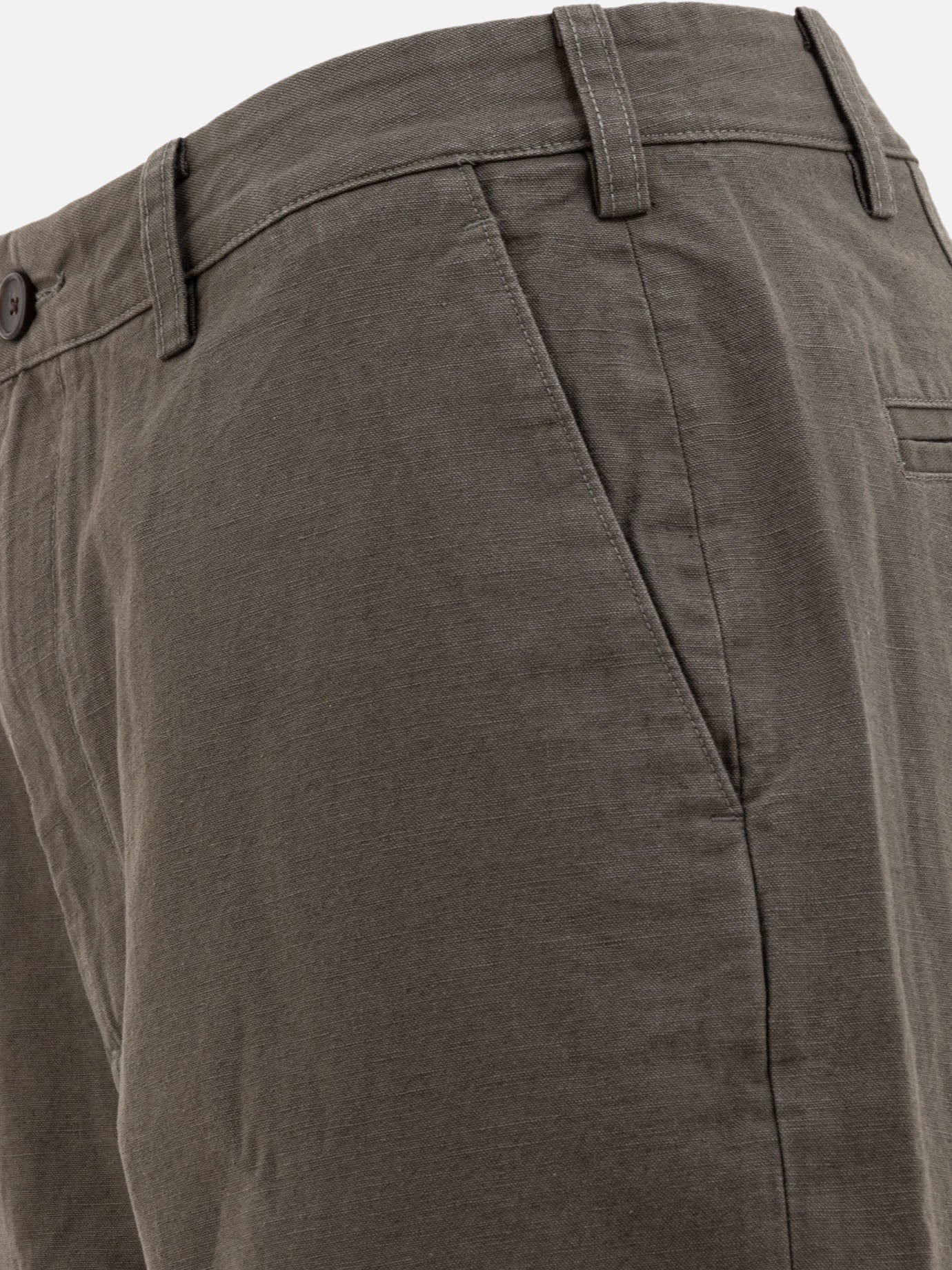 Pantaloni cargo in cotone e lino