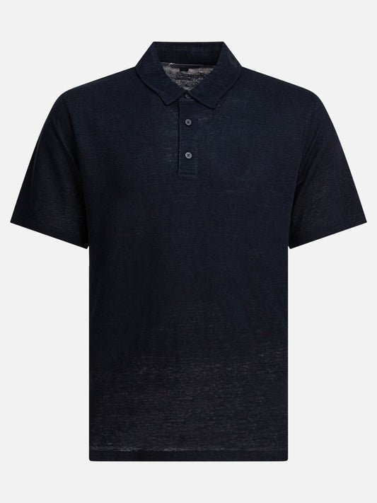 Vince Polo in lino 11950622_S Blue 1