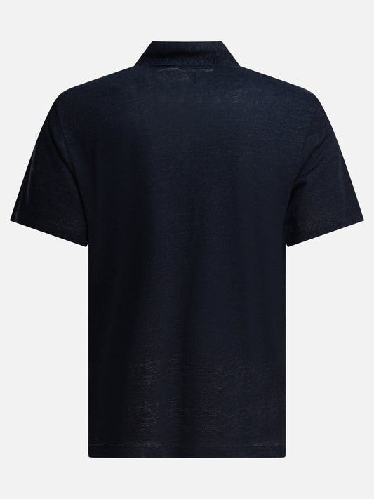 Vince Polo in lino 11950622_S Blue 2