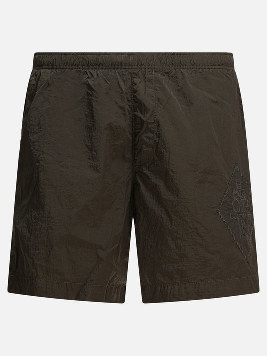 Short da mare Logo  Marrone - C.P. Company Uomo | PLP | VIETTI Online Store 
