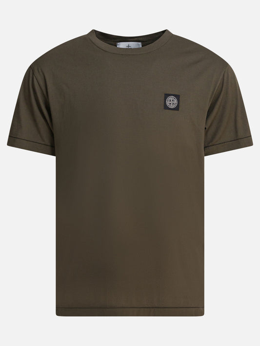 T-shirt girocollo Logo  Verde - Stone Island Uomo | VIETTI Online Store 
