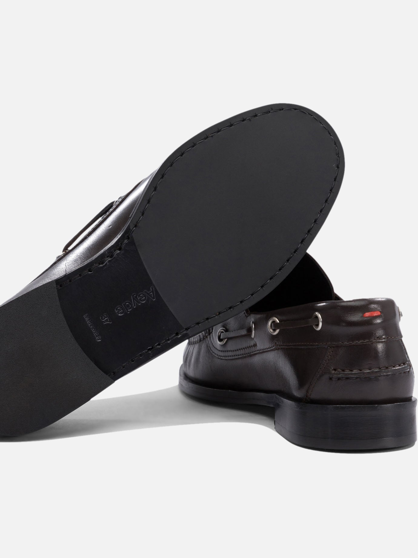 Laced loafers 100% leather - 50% leather 50% rubber  Brown - Aeyde Women | PDP | VIETTI Online Store | Zoom-Modal_5
