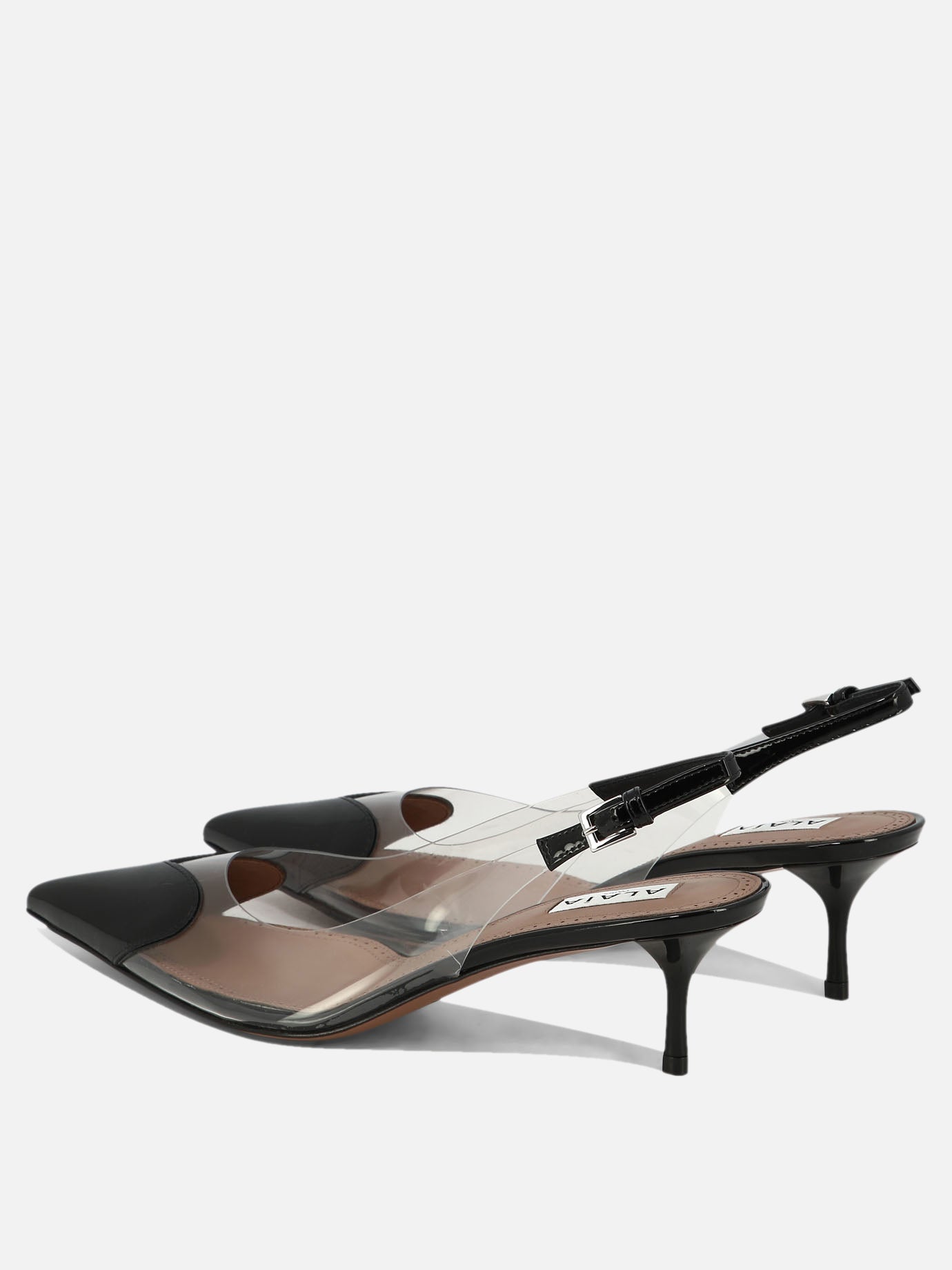 Slingback 50% patent calfskin 50% polyurethane - 95% leather 5% rubber  Nero - Alaïa Donna | PDP | VIETTI Online Store | Zoom-Modal_4
