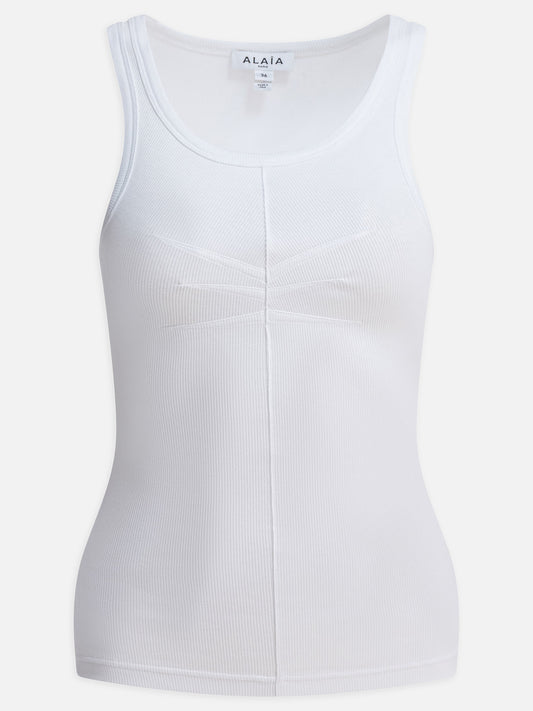 Tank tops Solid colour  White - Alaïa Women | PDP | VIETTI Online Store 
