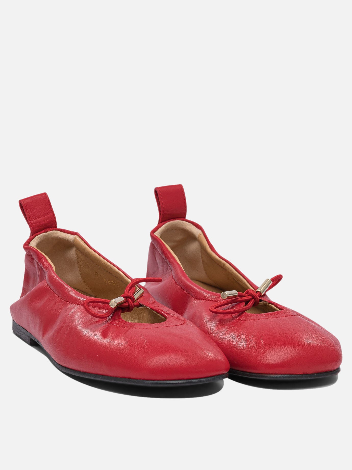 Classic ballet flats 100% leather  Red - Alohas Women | PDP | VIETTI Online Store | thumbnail_2