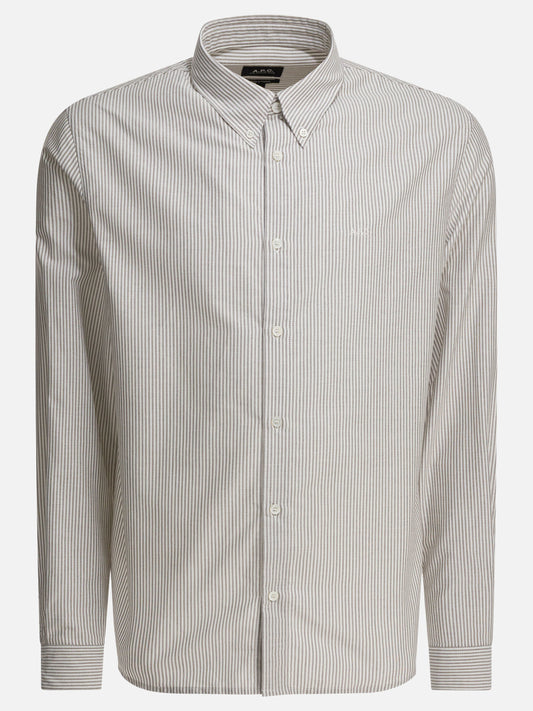 Casual shirts Striped  Green - A.P.C. Men | PLP | VIETTI Online Store 

