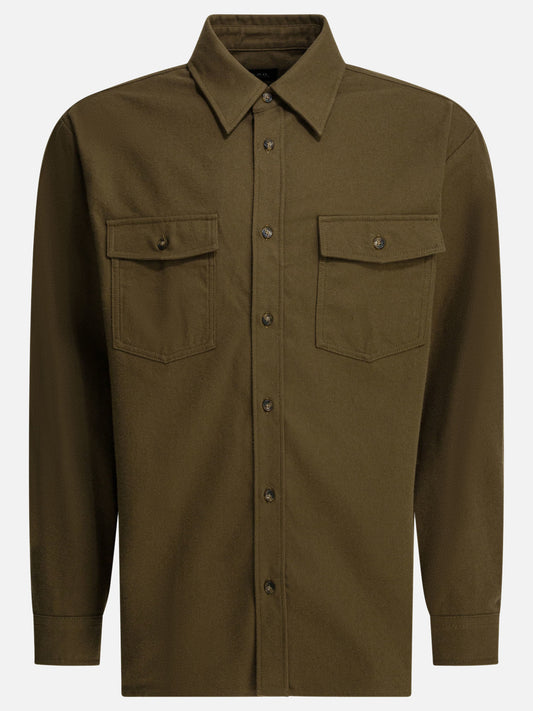 Overshirt jackets Solid colour  Green - A.P.C. Men | PLP | VIETTI Online Store 
