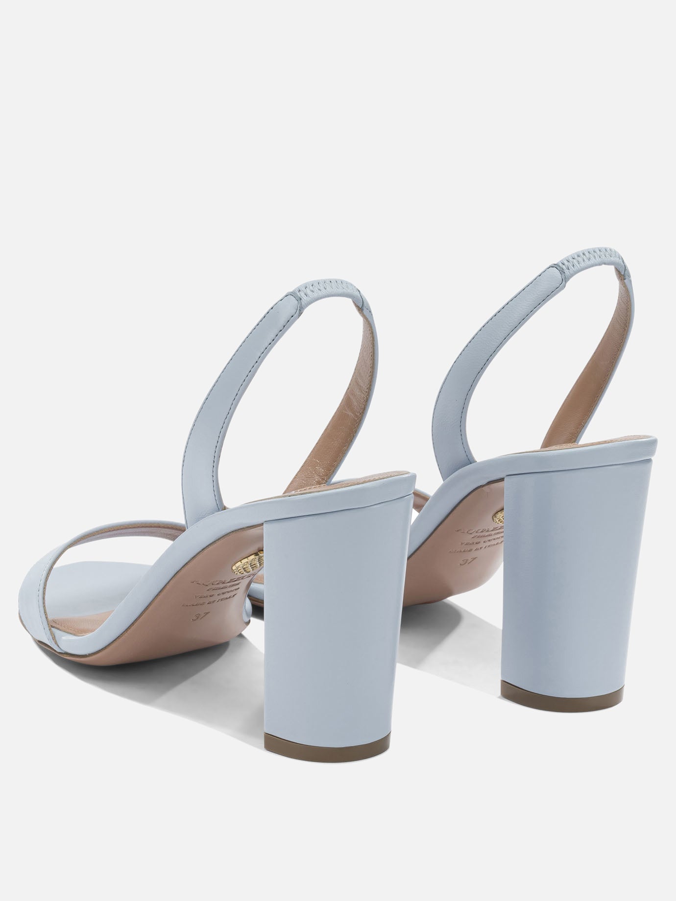 Heeled sandals 100% leather - 100% leather  Light blue - Aquazzura Women | PDP | VIETTI Online Store | thumbnail_4