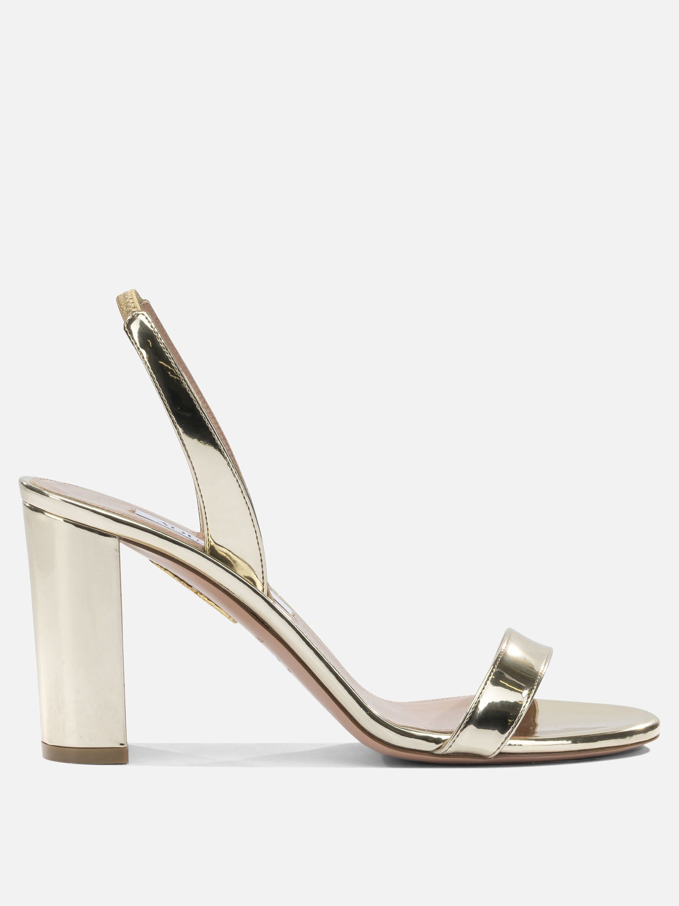 Heeled sandals 40% polyester 38% polyurethane 22% thermoplastic polyurethane - 100% calf leather  Gold - Aquazzura Women | PDP | VIETTI Online Store | Zoom-Modal
