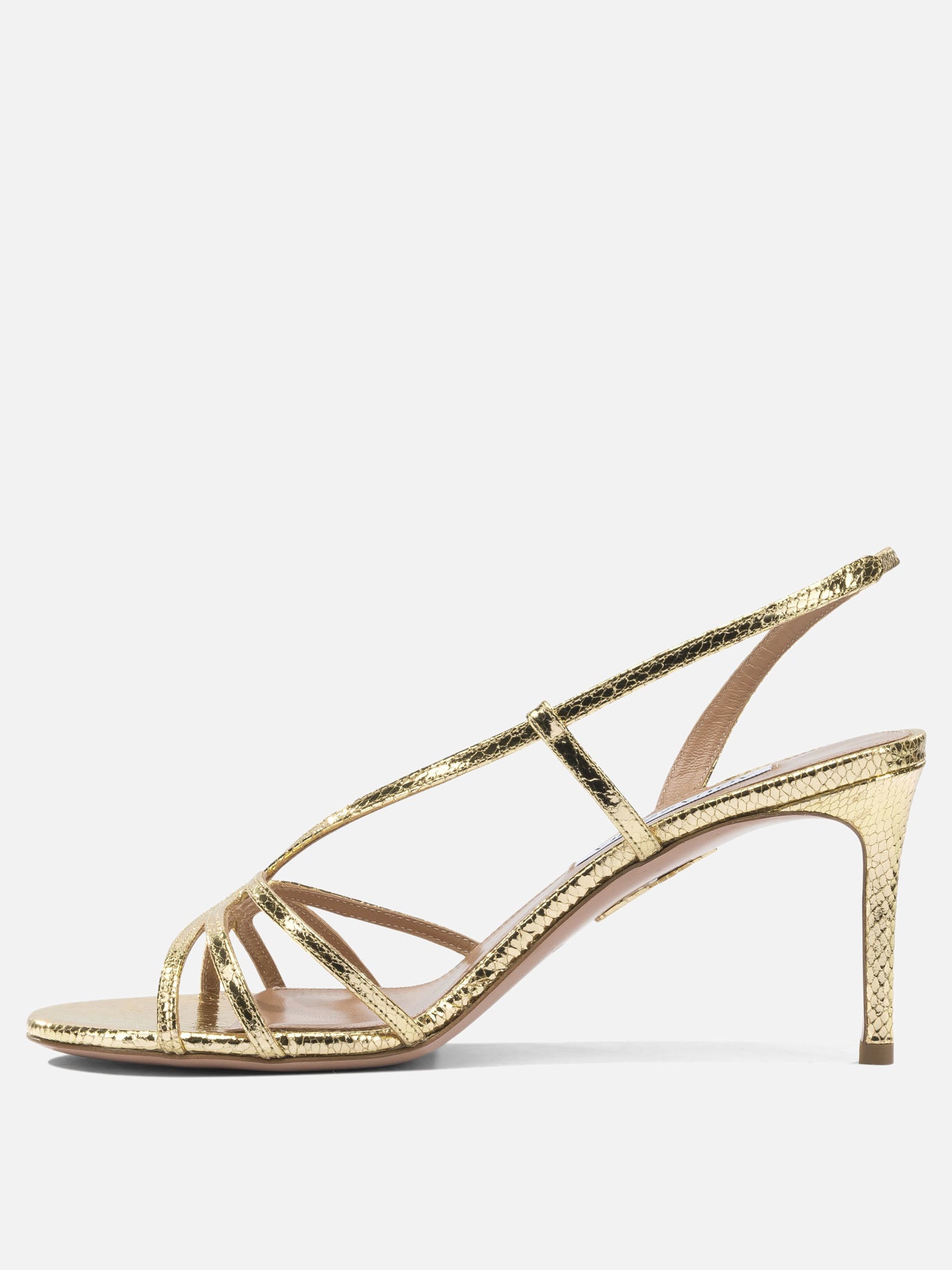 Heeled sandals 100% goat leather - 100% calf leather  Gold - Aquazzura Women | PDP | VIETTI Online Store | Zoom-Modal_3

