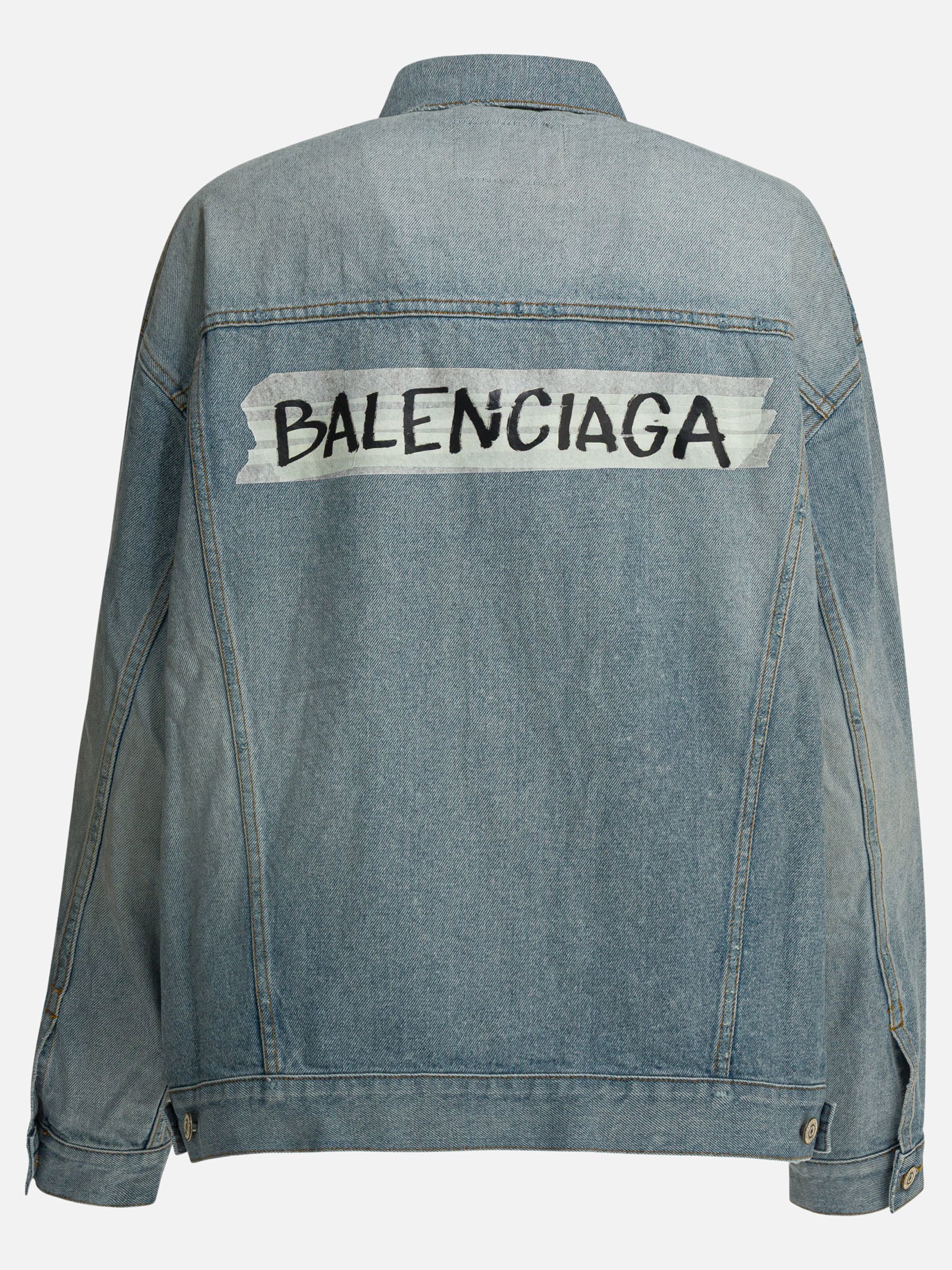 Denim jackets Solid colour  Light blue - Balenciaga Women | PDP | VIETTI Online Store | thumbnail_2