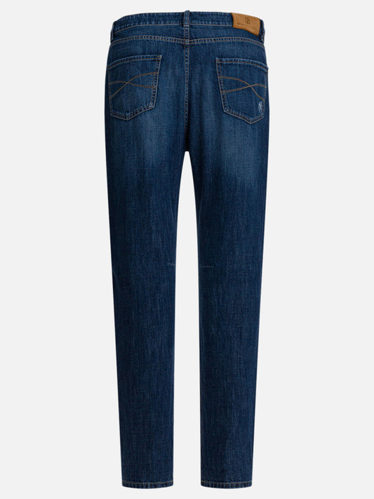 Jeans a gamba dritta Denim  Blu - Brunello Cucinelli Uomo | PLP | VIETTI Online Store | 2
