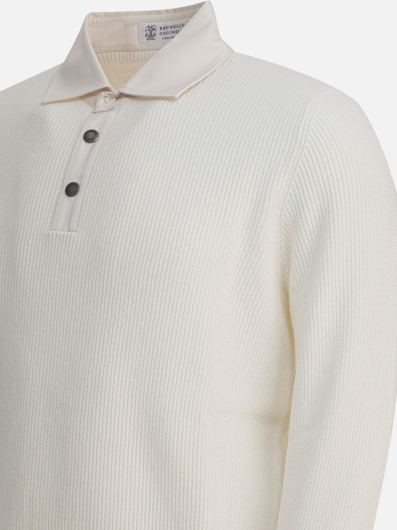 Maglioni scollo a V Solid colour  Bianco - Brunello Cucinelli Uomo | PDP | VIETTI Online Store | Zoom-Modal_4
