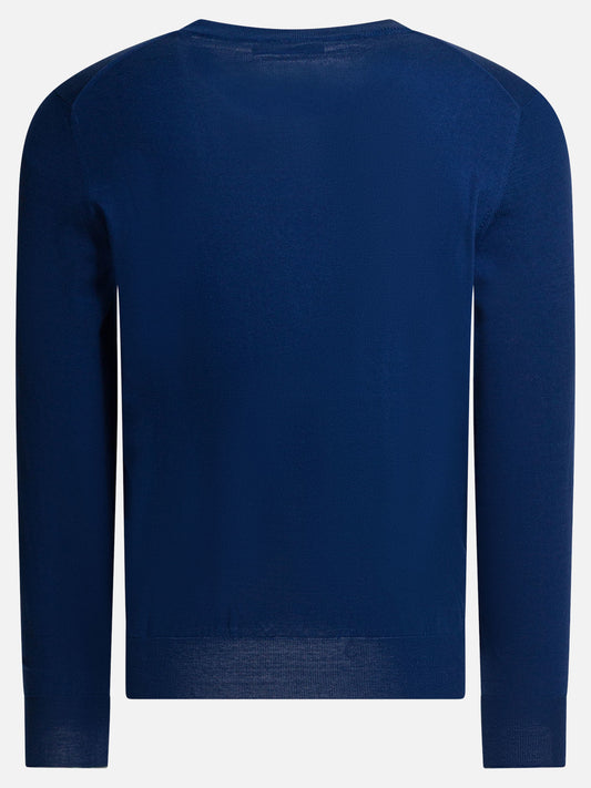 Crewneck sweaters Solid colour  Blue - Brunello Cucinelli Men | VIETTI Online Store | 2
