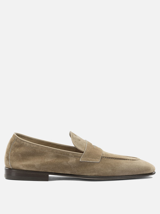 Loafers 100% suede - 100% leather  Beige - Brunello Cucinelli Men | PDP | VIETTI Online Store 
