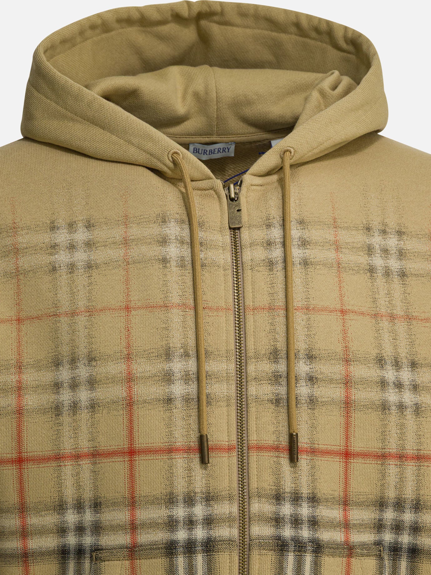 Full zip sweatshirts Check  Beige - Burberry Men | PDP | VIETTI Online Store | thumbnail_3